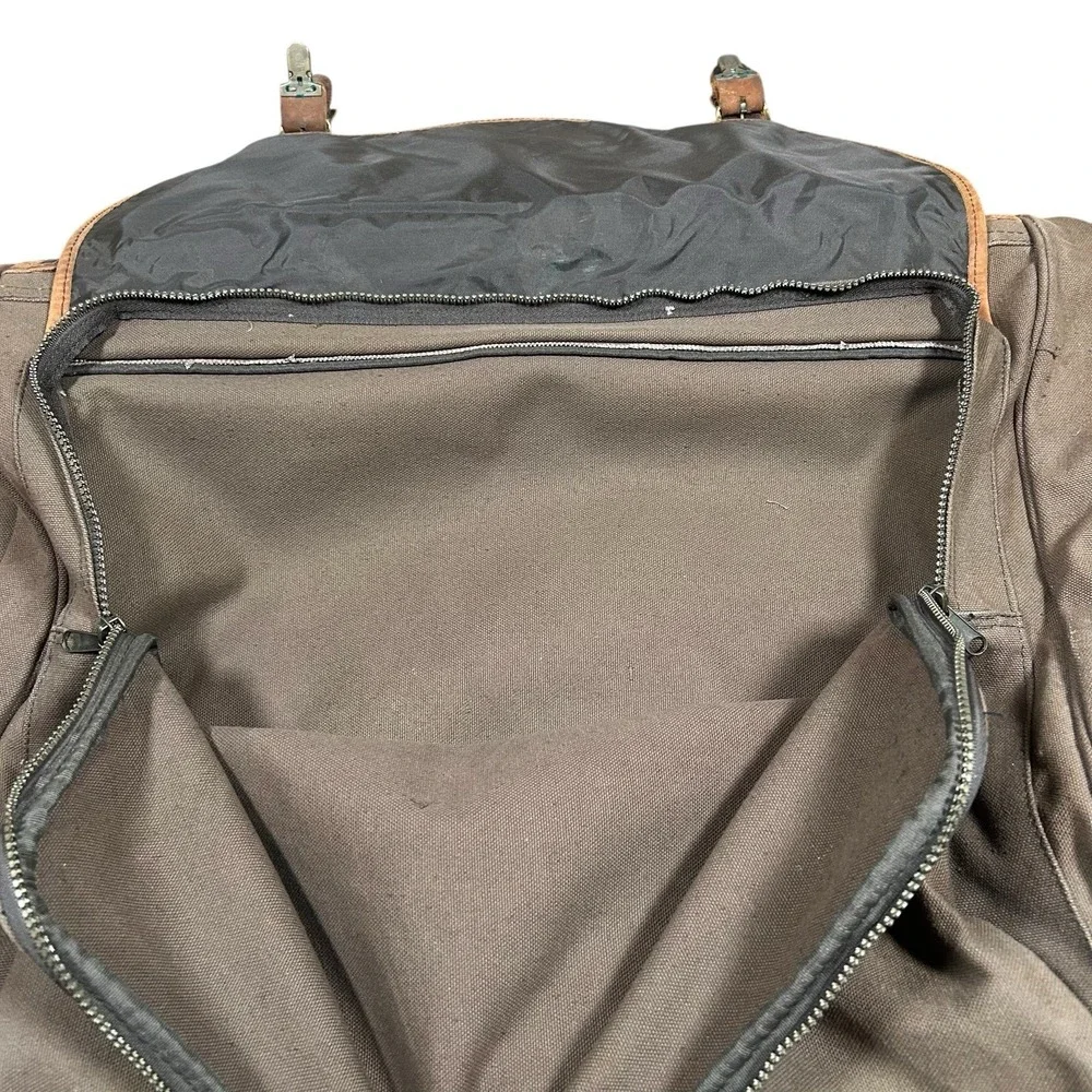 Vintage Cabelas Canvas & Leather Garment Bag Luggage Travel Hunting Outdoor‎